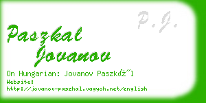 paszkal jovanov business card